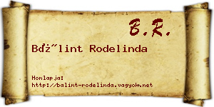 Bálint Rodelinda névjegykártya